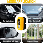 Oil Film Cleaning Brush for Car Windows, Upgraded Clear Vision Car Glass Cleaner with Anti-Rain Coating for Auto Windows and Windshields Improving Clarity, 4fl oz / 120 mL