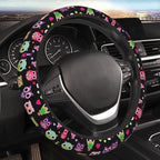 Cartoon Colorful Owl Steering Wheel Cover Auto Steering Wheel Protector Anti-Slip Breathable and Sweat Absorption Universal Car Accessories15 inch Fit Auto SUV Sedan Vans Trucks