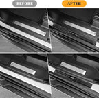 4PCS Car Door Edge Guards Door Sill Protector for Chevy Tahoe & GMC Yukon 2021-2026 Accessories ABS Plastic Material Matte Black Car Door Threshold Protection
