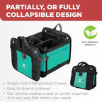 Teal Car Accessories Trunk Organizer Premium Multi Movable Compartments Collapsible car organizer, trunk organizer for Car, Suv, Automotive, gifts (Large Capacity)