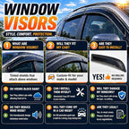 2020-2025 Tape-on Rain Guards for Kia Telluride Side Window Deflector Visors LX S EX SX X-Line X-pro Prestige Durable Tinted Vent Shade 2021 2022 2023 2024