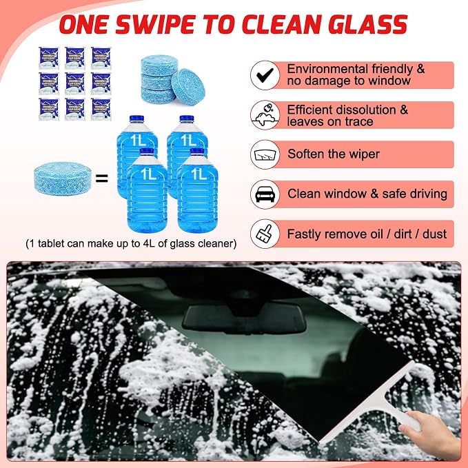 52PCS Car Detailing Kit Auto Cleaning Tools Wash Set with Storage Carry Bag Home Use for Interior Exterior Deep Clean Polish Car Care Windshield Dashboard Seat Air Vents Wheels Tires, Red