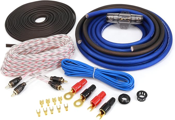 KCA Complete Oversized 4 Gauge 2 Channel Subwoofer Amp Installation Wiring Kit