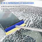 62'' Car Wash Brush with Long Handle, Scratch-Free Soft Bristles Sturdy Car Wash Mop Kit, Complete Car Cleaning Brush Kit Wash Mitt Towel Windshield Squeegee Wheel Tire Brush for Car Truck RV