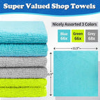Shop Towels, Microfiber Cleaning Cloth Bulk, 200 Pack Microfiber Towels for Cars, All-Purpose Absorbent Cleaning Rags, Dust Cloth for Automotive, Mechanic, Garage, Bar, 11.5 x 11.5 inch