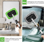2 Sets Windshield Cleaner Tool Car Window Cleaning Wash Kit with Detachable Handle 6 Microfiber Pads and 2 Spray Bottles Inside Windshield Cleaner Tool for Auto Glass Cleaning