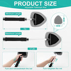 Windshield Cleaner Tool, Car Interior&Exterior Window Cleaning Tool with Extendable Handle & 4 Reusable Microfiber Pads, Auto Glass Wiper Brush Kit for Cars (Grey)