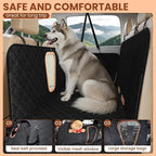 A-Pce Dog Truck Seat Cover for Back Seat, Hard Bottom Dog Hammock for Car, Waterproof Seat Protector, Dual use in Summer and Winter, Universal XL Size Fits for Crew Cab Truck/SUV, Black