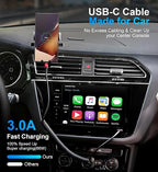 USB C Cable [3FT+6FT], 2Pack USB A to USB C 3A Fast Charging, Coiled Type C Charger Cord for Car USB-C Cable Compatible with iPhone 17/16/15/Plus/Pro/Samsung Galaxy A10e A20 A50 S20 Plus S10E-Red