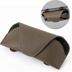 Magnetic Sunglass Holder for Car Visor, Leather Car Glasses Holder | Khaki Visor Accessories Eyeglasses Holder Glasses Storage Case