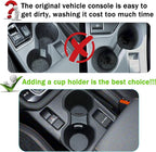 Cup Holder Insert for Forester 2026 2025 Accessories Center Console Cup Holder TPE Non-Slip Front Drink Stopper Organizer for 2025 Forester Interior Decoration Black