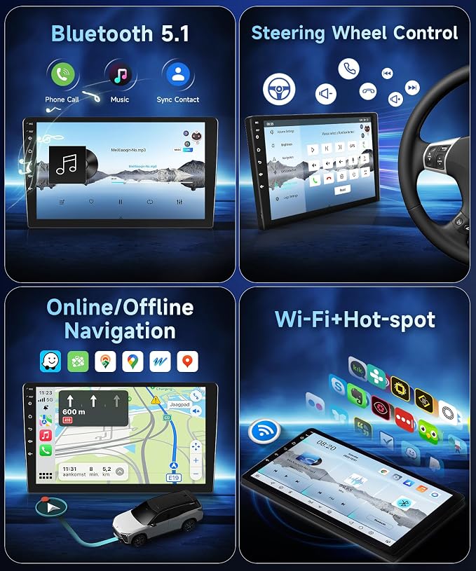Qualcomm 8Core 4+64G Car Stereo for Chevrolet Chevy Camaro 2008-2015 Wireless CarPlay/Android Auto Android Radio 9" IPS Touch Screen,BT5.1,DSP Hi-Res,5G WiFi,GPS,SWC,Backup Camera