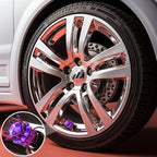 4PCS Crown Bling Tire Stem Valve Caps, Crystal Diamond Car Wheel Tire Valve Caps Universal Copper Core Stem Covers for Cars, SUV, Trucks, Bikes, Motorcycles, Bicycles (Purple)