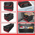 Heavy Duty Collapsible 95 L Capacity Car Trunk Storage Organizer,Multi-Compartment Pockets, Adjustable Straps - Ideal for Travel, Camping, Shopping,Perfect for SUV, Truck, Sedan