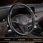 Car Steering Wheel Cover Carbon Fiber, Ultra-Thin Car Steering Wheel Cover,Comfortable & Breathable Microfiber,Universal Fit for Most Cars