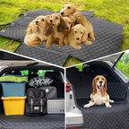 SUV Cargo Liner for Dog Car Seat Cover for Pet Dogs Waterproof Cargo Cover Dog Seat Mat for SUVs Sedans Vans with Bumper Flap Protector, Non-Slip, Black 70"x40"