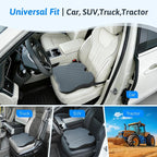 Wedge Car Seat Cushion for Better Visibility & Sciatica Pain Relief - High Density Memory Foam, Non-Slip Ergonomic Car Seat Cushion for Driving, Universal Fit for Car, SUV,Truck & Tractor