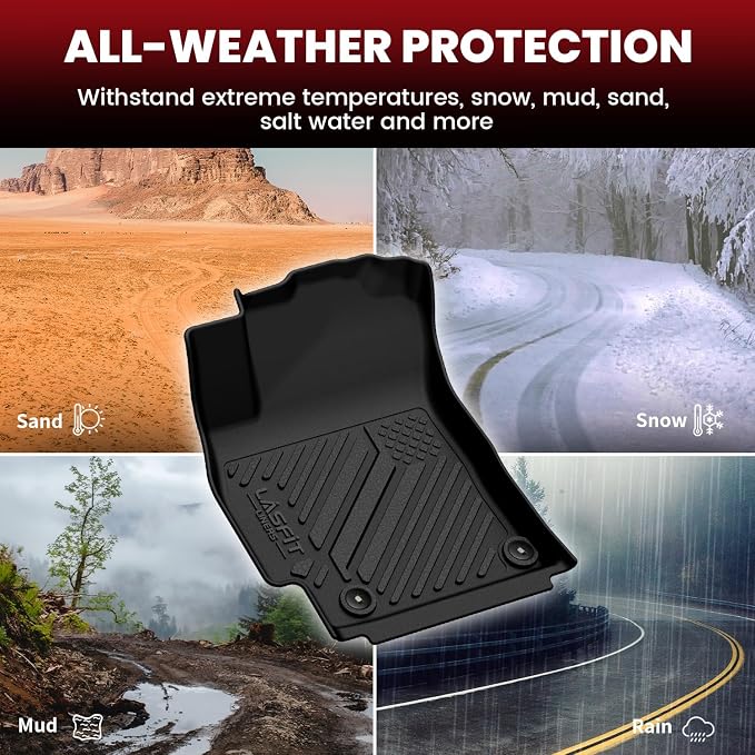 Floor Mats & Cargo Mat for Hyundai Elantra Manual 2021-2026(Only Fit Gas) / Elantra N Manual 2022-2026,All Weather TPE Custom Fit Floor Liners Car Mats & Trunk Mats Accessories, Black
