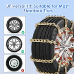 Qoosea Snow Chains 8Pcs Tire Chains Snow Chains for Car SUV Tire Chains with Tightening Buckles Universal Anti-Slip Snow Tire Chains Tire Cables Durable Chains for Tires Heavy Duty