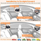 Baby Camera for Car 2 Pack - Dual HD 1080P Monitors with Night Vision, Adjustable Angles, Glare-Free Display, Easy Installation for Two Vehicles, Ideal for Road Trips