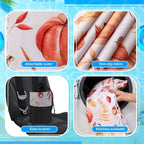 Car Seat Towel Covers with Storage Bag, 63 x 32 Inch Universal Non Slip Waterproof Sweat Protector for Car Truck, Gym Swimming Running, Machine Washable(2 Pack,Pumpkin Pine Cones)