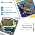 Car Window Shades, 2 Pack Breathable Mesh Side Sun Stretch Screens for Baby/Camping Heat Block UV Protection, Back Covers Car, Truck, SUV, Van-(Large 49"x22")