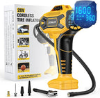 Tire Inflator Air Compressor Compatible with Dewalt 20V Battery, 160 PSI Cordless Portable Electric Air Pump 2026 Bigger LCD Digital Pressure Gauge for Car, Bike, Sport Ball (Tool Only)