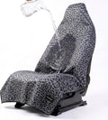 Car Seat Cover Protector, Waterproof Sweat Towel Seat Cover for Gym, Sports, Beach, Universal Front Seat Cover for Cars, Trucks, SUVs, Leather Seats(Gray Leopard)