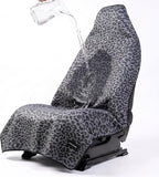 Car Seat Cover Protector, Waterproof Sweat Towel Seat Cover for Gym, Sports, Beach, Universal Front Seat Cover for Cars, Trucks, SUVs, Leather Seats(Gray Leopard)