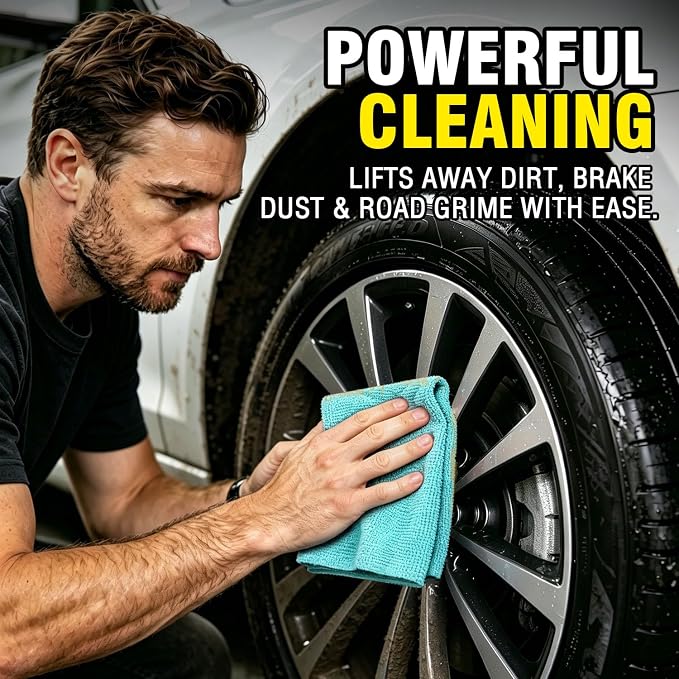 Shop Towels, 100 Pack - 11.5"x 11.5" Commercial Grade Work Rags for Cars, Microfiber Cleaning Cloths Bulk Detailing Cloth for Automotive Mechanic Garage Housekeeping Restaurant - Multicolor