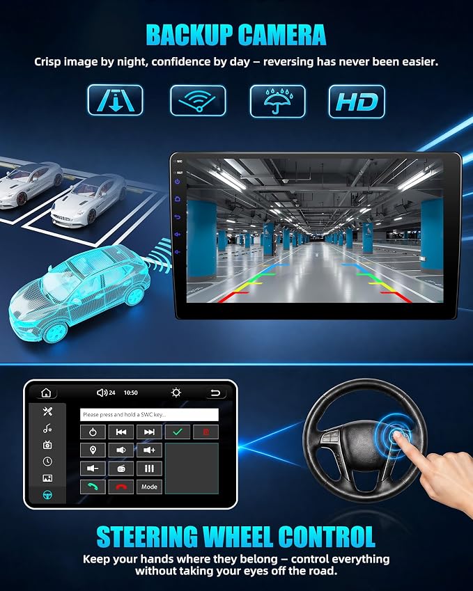 Car Stereo for Hyundai Elantra 2012-2013 9 Inch Car Radio with Bluetooth FM/RDS Carplay Android Auto Mirror Link SWC Backup Camera