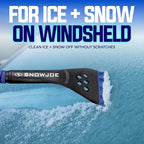 2 Pack 42" Multi-Purpose Ice Scraper and Extendable Snow Brush for Cars with Foam Grip and 360-Degree Pivoting Brush Head, SJEG-SB42SHX2