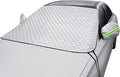 Extra Large Windshield Snow Cover for Ice & Sleet, Freeze Protector for Auto Coupe Sedan Truck Van SUV, 63" x 49.6" inch (Silver)