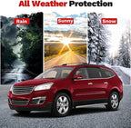 Traverse Rain Guards - Window Visors for Chevrolet Chevy Traverse 2009-2017, Outside-Mount Tape-On Side Window Wind Deflectors for Traverse Accessories, Vent Visors Shades Rainproof Black 4PCS