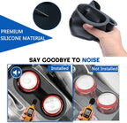 Center Console Cup Holder Inserts for 2025 Ford Bronco Accessories Middle Console Silicone Drink Stopper Non-Slip Waterproof Armrest Front Cup Holder Organizer Interior Decoration Black