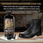 Leather Black Care -Premium Quality All In One Leather Cleaner, Conditioner, Waterproofer & Protectant - For your Car, Bike, Horse Tack, Home Decor and Other Leather Needs 32oz Bottle