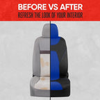 AquaShield Waterproof Front Seat Covers, Blue Seat Covers for Cars – Neoprene Front Car Seats Cover, SUV Seat Covers Protector - Car Interior Cover for Auto, Trucks, & Dog Owners