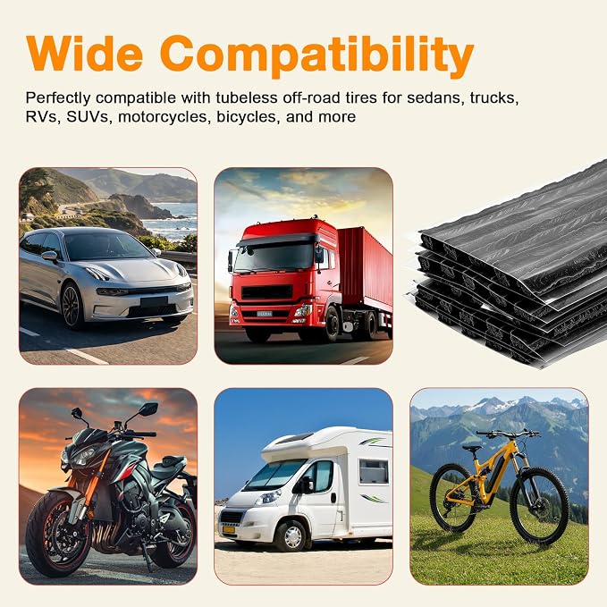 Sixzoo 30 PCS Tire Plugs Heavy Duty, 8" X 0.24" Tire Repair Plugs, Rubber Tires Plug, Tires Repair Strings for Tubeless Puncture Car, RV, SUV, ATV, Motorcycle, Truck,Tractor (Black)