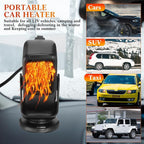 3 Pcs Car Heater & Defogger 12v 150w Rapid Windshield Defroster Portable Auto Fan Heater Plug in Cigarette Lighter 2 in 1 Fast Heating or Cooling with 360 Degree Suction(Black)