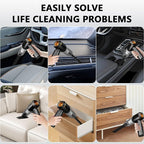 CNMSGM Portable Cordless Handheld Car Vacuum Cleaner, 20000Pa Strong Suction Rechargeable Car Vacuum, 4-in-1 Mini Vacuum for Car Interior, Home, Couch, Pet Hair, and Tight Spaces (Black)