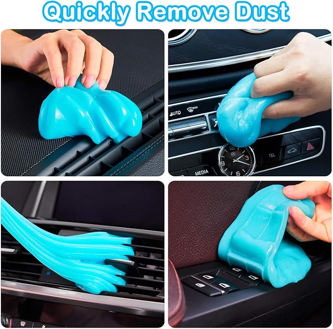 Car Cleaning Gel Detailing Kit - Automotive Dust Crevice Cleaner Slime for Auto Interior Detail Removal - Putty for Keyboard Cleaning and Car Accessories