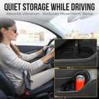 Car Door Storage Box for 2025 Subaru Forester Accessories, Front & Rear Door Side Pocket Organizer with Cup Holder Tray for Car, Non-Slip Door Slot Protective Pad, 4 Pack