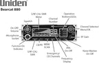 BEARCAT 980 40- Channel SSB CB Radio with Sideband NOAA WeatherBand,7- Color Digital Display PA/CB Switch and Noise Cancelling Mic, Wireless Mic Compatible