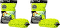 MIC493 Chenille Premium Scratch-Free Microfiber Wash Mitt, Lime Green, 9.6" x 2.3" x 7" (Pack of 2)