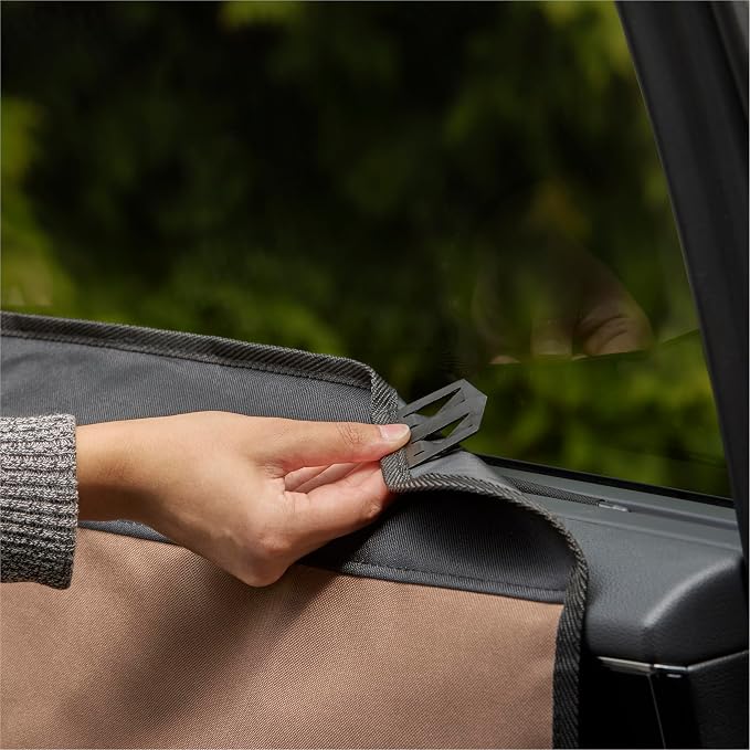 K&H Pet Products Car Door Protector for Dogs, 2 Pack Waterproof Interior Pet Car Door Protector from Dog Scratching, Stay Put Cover Design, Fits Most Vehicles, Washable - 27 x 19in Tan (Pack of 6)