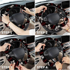 Horror Slasher Steering Wheel Cover, Non Slip Polyester Car Wheel Protector for Car SUV Truck, Universal 15 Inch