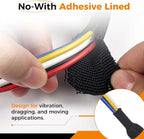 Black 2:1 Ratio Automotive Heat Shrink Braided Sleeving,Wear-Resistant Flat Woven Shrinkable Sleeve Fabric Car Cable Wires Hoses Protection (3/8"-66ft)