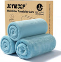Microfiber Towels for Cars, 3 Pack 35.4" x 23.6" Car Drying Towel, Blue Reusable Car Towel, Quick Drying Car Microfiber Cleaning Cloth for RVs, SUVs, Trucks