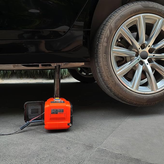 Electric Car Jack Kit 5Ton 12V Hydraulic Car Jack Lift (Lifting Range: 6.1~17.7 inch) with Electric Impact Wrench for SUV MPV Sedan Truck Change Tires Garage Repair