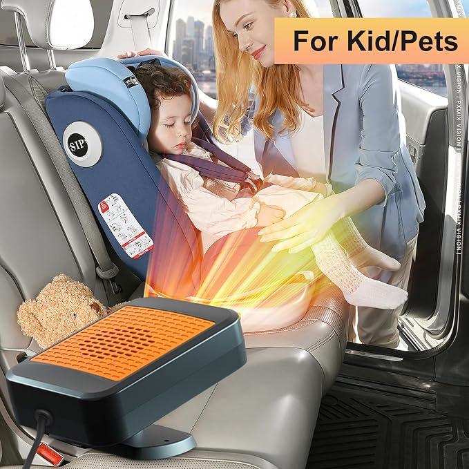2026 New Upgraded Car Heater, Portable Car Heater, 12V Car Heater Portable,Car Defroster Windshield Heater Plug In Car Heater Windshield Defogger with 360° Rotation Car Heaters for Vehicle